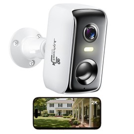 Security Cameras Wireless Outdoor, Battery Powered Smart AI Motion Detection Spotlight Siren Alarm 2.4G/5G WiFi Surveillance Indoor Home Camera,2K Color Night Vision, 2-Way Audio,Cloud/SD Storage