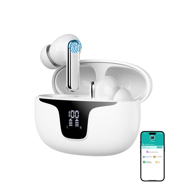 Ancipure Translation Earbuds, 150 Languages Translation Earbuds Real-time Two-Way, HD