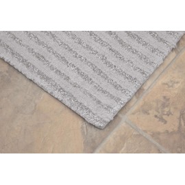 Garland Rug Sheridan. Plush Washable Nylon Bath Rug, 30-Inch by 50-Inch, Platinum Gray