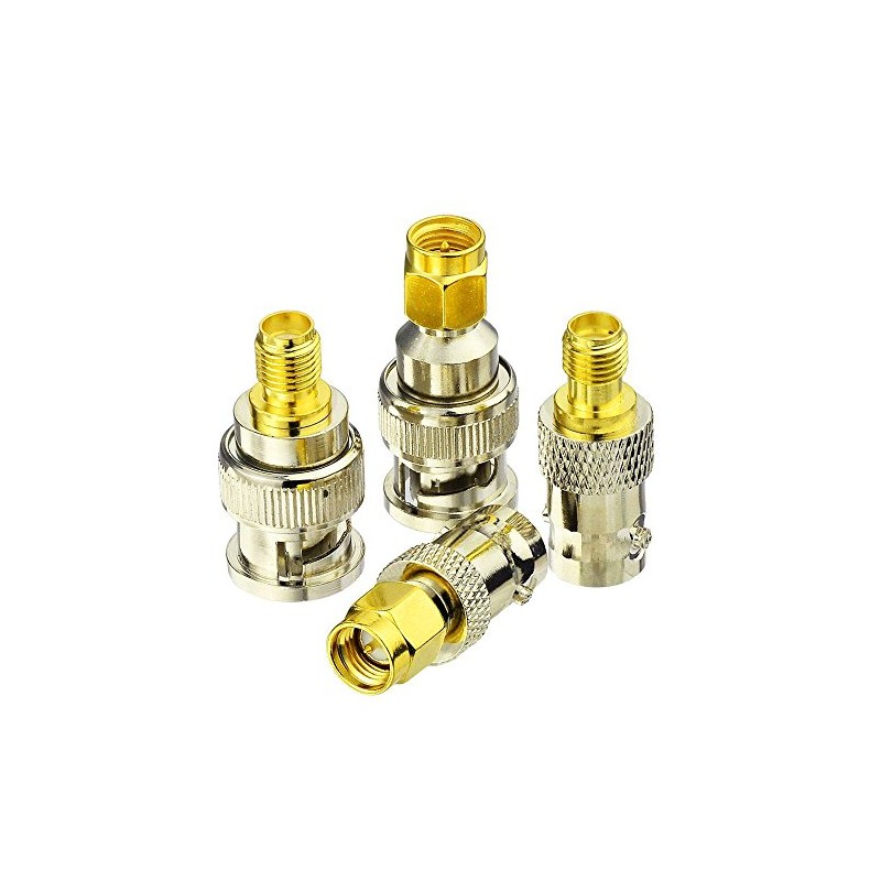 Eightwood Antenna Adapter Kit SMA to BNC 4 Type for