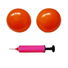 CLQPY Yoga Massage Ball Smooth Ball – 4 inches Adjustable Firmness Massage Roller Balls for Back, Neck & Floor Therapy – Gentle Deep Muscle Relief for Sensitive Soft Tissue (Orange)