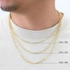 Nuragold 14K Real Yellow Gold Paperclip Chain Elongated Cable Link