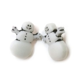 Miniblings Snowman Stud Earrings Santa Claus Christmas Winter Snow Frost – Handmade Fashion Jewellery I Earrings Stud Earrings, Plastic