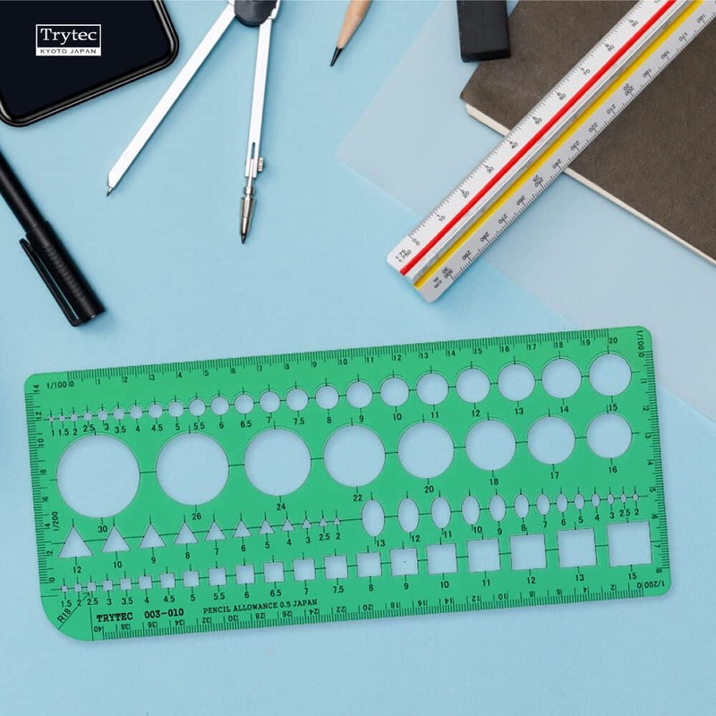 製図 建築士試験用組み合わせテンプレート定規003-010