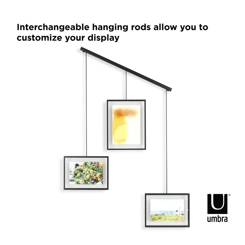 Umbra Exhibit Picture Frame Gallery Set, Adjustable Wall Collage Displays