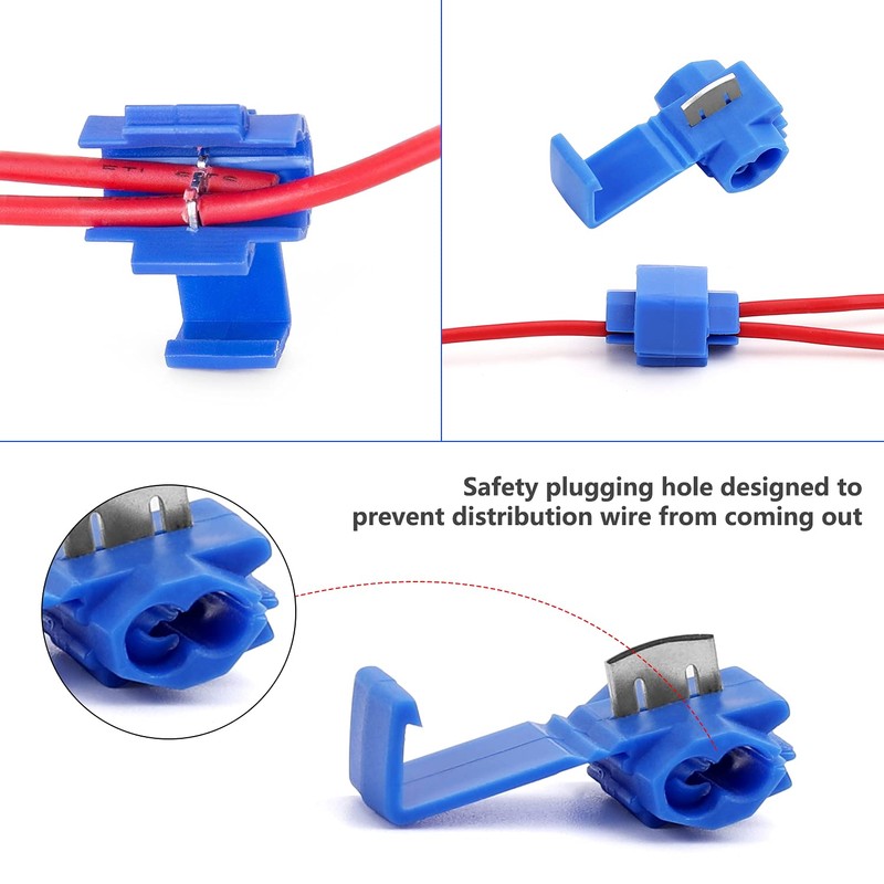 150 pcs Quick Splice Wire Connectors, Solderless Snap Electrical Connector,