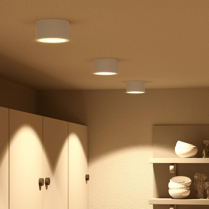 SSC-LUXon CELI-X LED Surface-Mounted Spotlight, Flat, Dimmable, Large Light Area,