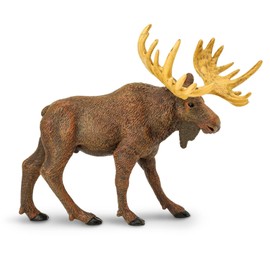Safari Ltd Wild Safari North American Wildlife – Moose – Realistic Hand Painted Toy Figurine Model – Quality Construction From Safe and BPA Free Materials – For Ages 3 and Up