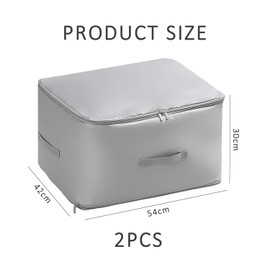 2 Storage Bags, Travel Bag, Space Saving Self-Compressing Storage Bag, Self-Compressing Storage Bag with Zip