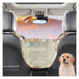 Car Purse Holder, Dog Car Barrier Between Seats, Mesh Net Pocket Storage Organizer, Car Interior Storage Accessories for Cars, SUVs and Trucks (Beige)