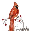 Rustic Country Red Cardinal Bird Perching On Branch Welcome Sign