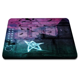 Elder Sign Player Dashboard Compact Neoprene Playmat for Card Game Custom Design 9.25" x 7.75" x 0.75" Wooden Cubes Included