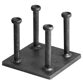 MOUNTAIN_ARK 2 Pack 5" x 5" Concrete Embeds Plate, Steel Weld On Square Base Anchor Plate, 3/8" Thick