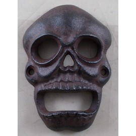 Cast Iron Wall Mounted Skull Bottle Opener