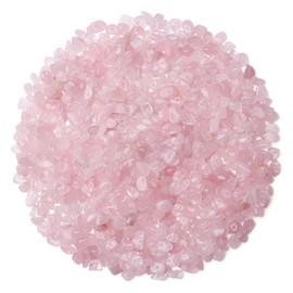 AWARDSEN 400pcs Rose Quartz Gemstone Beads for Bracelets 6 mm, Gemstone Beads Set Natural Irregular Bead Bracelet DIY Bracelets Earrings Jewellery Gifts for Women 5-8 mm