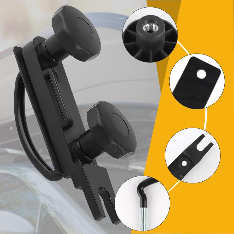 EFUTURETIME Set of 4 Roof Box Attachment, Universal Car Van
