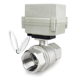 HSH-Flo 1-1/4" DN32 NPT 2 Way 110-220VAC 4 Wires Stainless Steel 304 Electrical On/Off Motorized Ball Valve