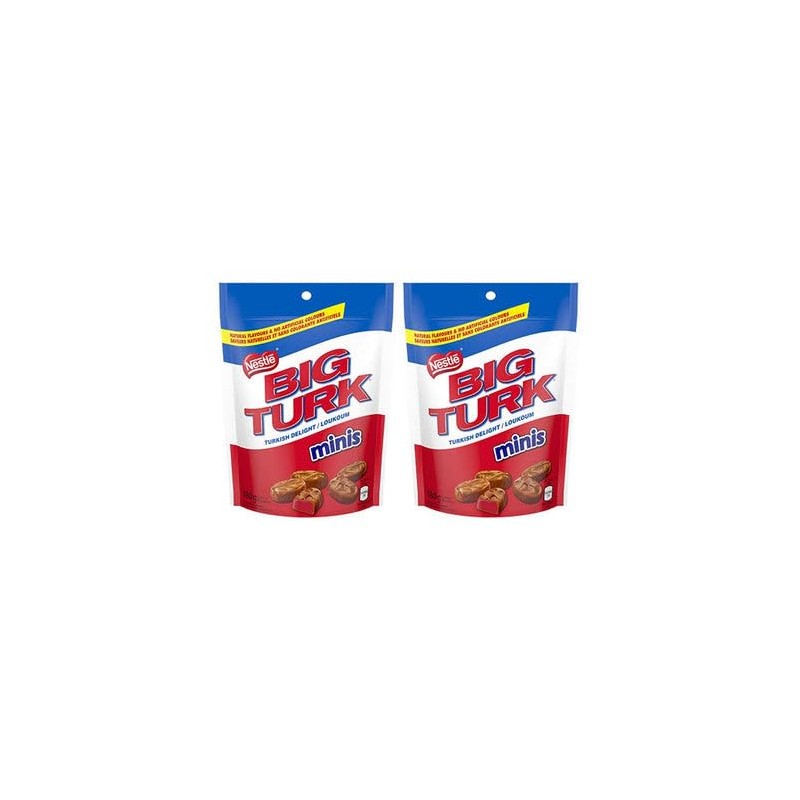 Nestle Big Turk Bites Minis 180g/6.3oz, 2-Pack, Imported from Canada,