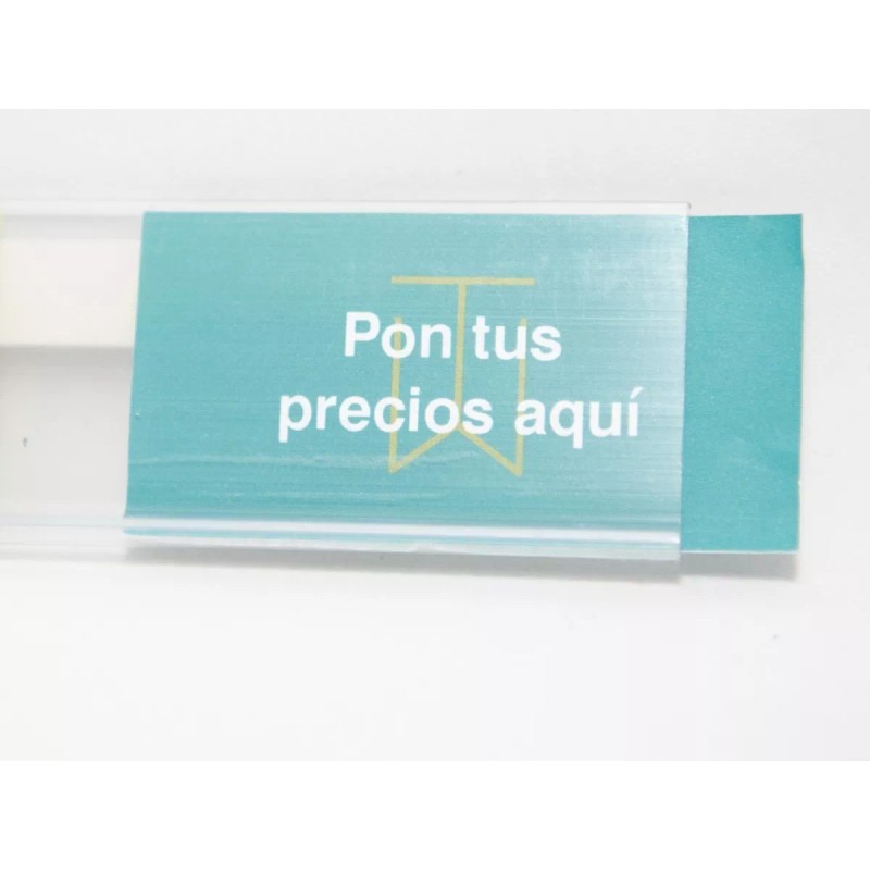 Exhivit Porta Precio Plano, Preciador Góndolas Autoservicios 12pzs