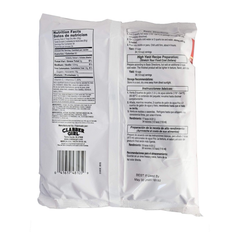 Royal Raspberry Gelatin, 24 Ounce -- 12 per case.