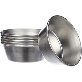 IBILI Set 6 MOLDES Pastel DE NATA Portugues, Stainless Steel, Silber, 17 x 8 x 4 cm, 6