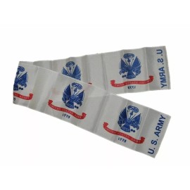 RFCO U.S. Army White Emblem Crest Printed Knitted Style Scarf 6.5"x60.5"