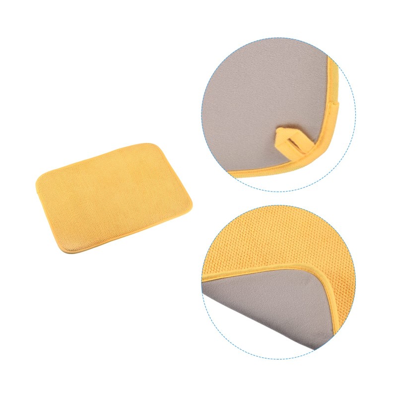sourcing map Microfiber Dish Drying Mat, 15.75" x 11.82" Dishes