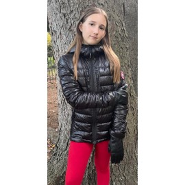 N'Ice Caps Womens Genuine Kid Leather Gloves with Plush Lining (Black with Touchscreen, Women's L/XL)