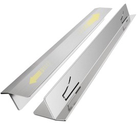 2025 Upgrade Stove Gap Covers Stainless Steel 2PCS,T Stove Counter Cover Gap Cover,Oven Guards For Sides,Oven Gap Filler, Heat Resistant Stove Cover Guards Extendable Length 13.8" to 27.5",Width 0.79"