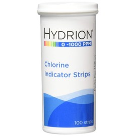 MICRO ESSENTIAL CH-1000 Chlorine Test Paper, Plastic Strips, Pack of 100