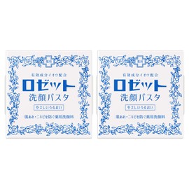 Rosette Face Wash Pasta, Rough Skin, Blue, Set of 2, 3.2 oz (90 g) x 2 Packs
