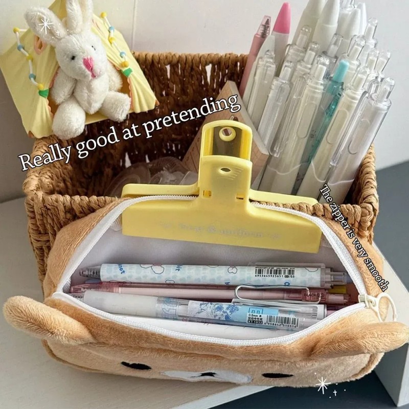 Estuche De Tela De Peluche Para Útiles Escolares