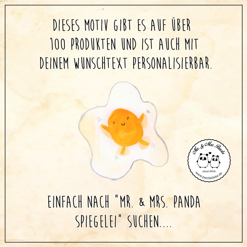 Mr. & Mrs. Panda Handtaschenspiegel quadratisch Spiegelei Ei - Geschenk,