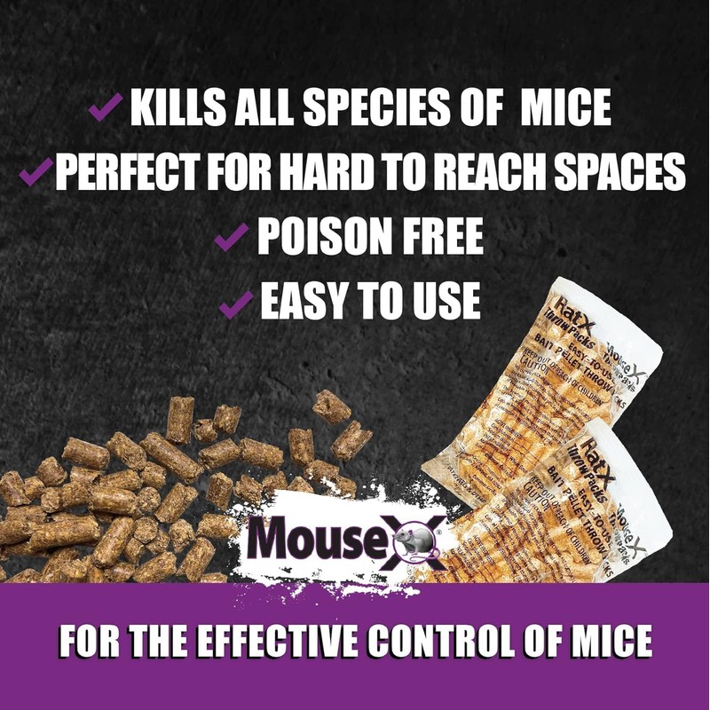 MouseX Throw Packs- for All Species of Rats Mice Safe