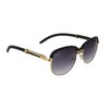 Elite WOOD Art Clear Lens Eyeglasses Unisex Vintage Fashion Aviator