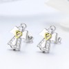 NEWL 925 Sterling Silver Guardian Angel Exquisite Stud Earrings for