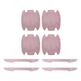 Motoforti Universal Car Door Handle Protective Film Reflective Stickers Anti-Scratch, Pink 1 Set