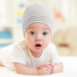 DRESHOW 8 Pieces Baby Beanie Newborn Toddler Soft Cute Knit Hat Hospital Hats for Baby Boys Infant Cap Beanies