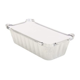 KitchenDance Disposable Aluminum Closable Loaf Pans with Lids - 2 Pounds Aluminum Foil Pans for Cakes, Cobblers - Baking Pans Perfect for Baking, Storing, Preparing Food - 1850 (Silver, 25)