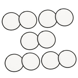 WOONEKY 10Pcs Blank Iron Sublimation Patches for DIY Heat Transfer Embroidery Blank Patches for Clothing Crafts Bags and More