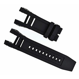 Ewatchparts SILICONE RUBBER WATCH BAND STRAP COMPATIBLE WITH INVICTA SUBAQUA 16147 NOMA IV RUSSIA BLACK
