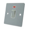 AET FSC20ASWIWS Satin Chrome Flat 20 Amp DP White Insert