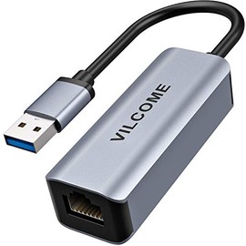USB to Ethernet Adapter, Vilcome USB 3.0 to 100/1000 Gigabit Ethernet LAN Network Adapter, Driver Free RJ45 Internet Adapter Compatible with MacBook Surface Pro Laptop PC
