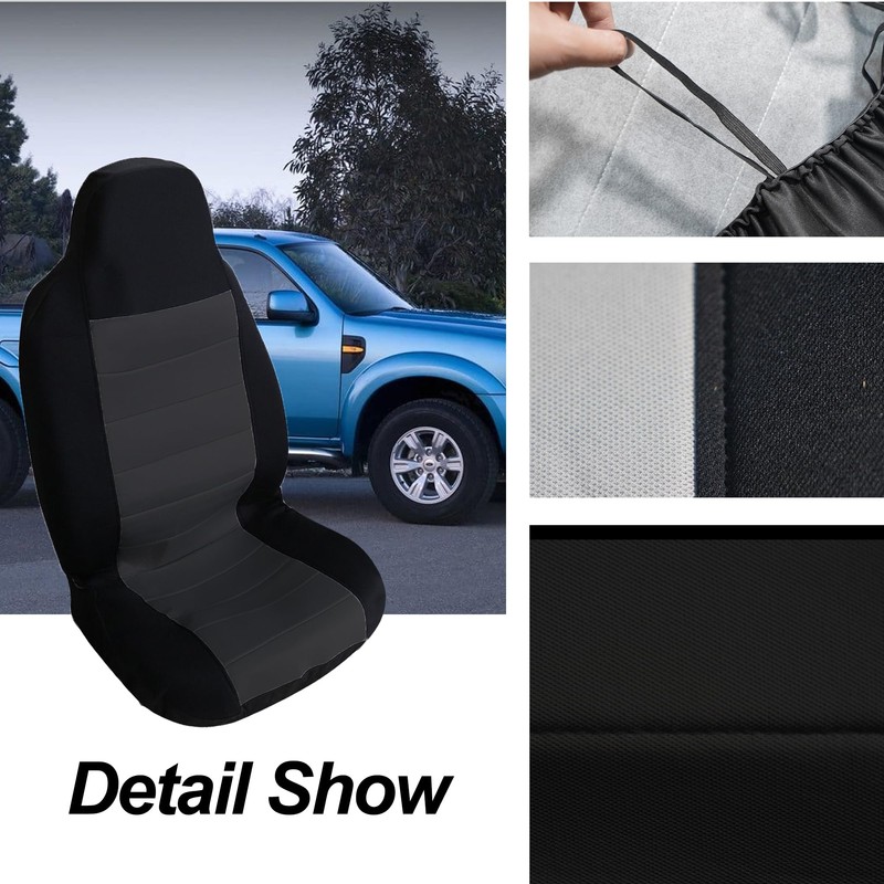 runfider 2PCS 60/40 High Back Bench Seat Cover with Hooks