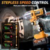 1000N Cordless Impact Wrench 1/2 inch, Brushless Motor, Built-in LED,