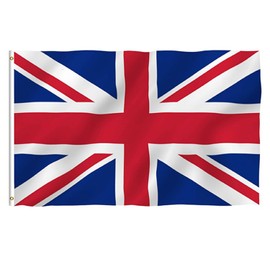 5ft x 3ft Great Britain Flag King Charles III,Union Jack National Flag with Metal Eyelets,Great British United Kingdom Sport Flags, Large British Flag Union Jack Flags Decorations for Outdoor Party