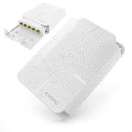 Karono Outdoor Waterproof PoE Extender 5 Port, 1 PoE in 4 PoE Out 90W Gigabit Ethernet Repeater, IEEE802.3af/ at/bt, 10/100/1000Mbps, Wall Mount POE Amplifier/Booster, Plug and Play