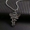 Q&D&S 2pcs Men's Punk Necklace Retro Viper Mamba Pendant Necklace