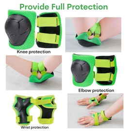 KAMUGO Kids Bike Helmet, Toddler Helmet for Ages 2-8 Boys Girls with Sports Protective Gear Set Knee Elbow Wrist Pads for Skateboard Cycling Scooter Rollerblading