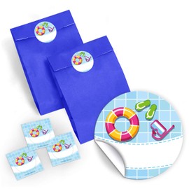 Gift Bags / Dark Blue + Sticker Swimming Pool for Party Bags Guest Gift at Birthday Children's Birthday Party Pool Party Girls Boys